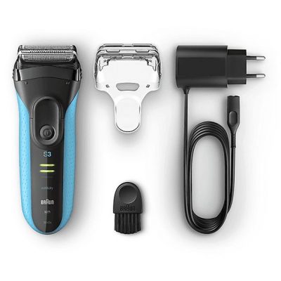 Afeitadora - BRAUN 3040, 50 min, Uso inalámbrico, Azul