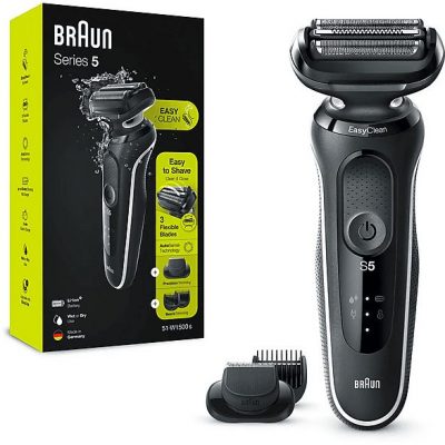 Afeitadora - BRAUN 4210201432692, 50 min, Recargable, Resistente_al_agua, Inalámbrico, Negro