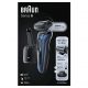 Afeitadora - BRAUN 433156, 50 min, carga rápida, recortador de precisión, lavable, afeitado en seco, afeitado en húmedo, Negro
