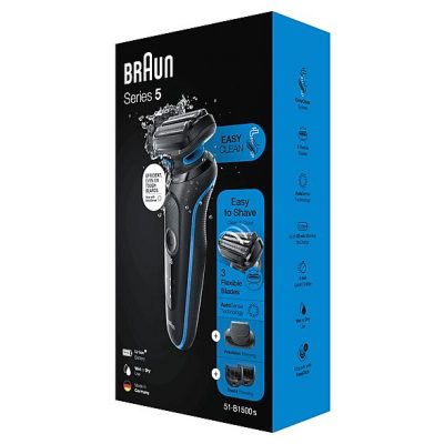 Afeitadora - BRAUN 51-B1500s, 50 min, Negro