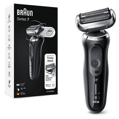 Afeitadora - BRAUN 71-N1000S, 50 min, Recargable, Resistente_al_agua, Negro
