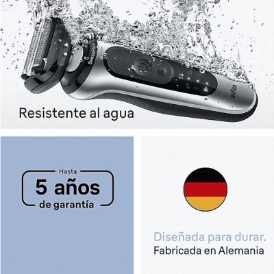Afeitadora - Braun Afeitadora Eléctrica Series 6 62-S7650CC, Chamartín SmartCare, +2 Accesorios, 60 min autonomía, Afeitado en seco y en mojado, Plata