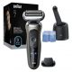 Afeitadora - Braun Afeitadora eléctrica Series 7 72-C7200CC,  3 modos, Chamartín SmartCare, 1 accesorio de precisión, Afeitado en seco y mojado, Oro