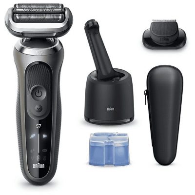Afeitadora - Braun Afeitadora eléctrica Series 7 72-C7200CC,  3 modos, Chamartín SmartCare, 1 accesorio de precisión, Afeitado en seco y mojado, Oro