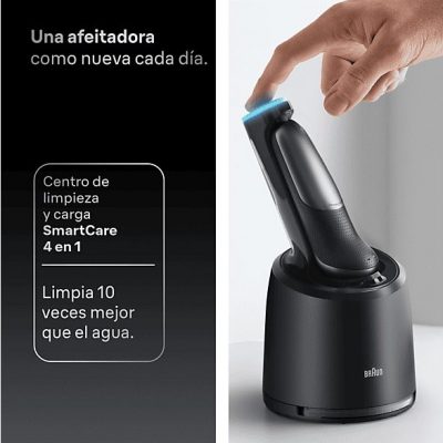Afeitadora - Braun Afeitadora eléctrica Series 7 72-C7200CC,  3 modos, Chamartín SmartCare, 1 accesorio de precisión, Afeitado en seco y mojado, Oro