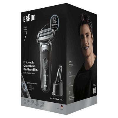 Afeitadora - Braun Afeitadora eléctrica Series 7 72-C7200CC,  3 modos, Chamartín SmartCare, 1 accesorio de precisión, Afeitado en seco y mojado, Oro