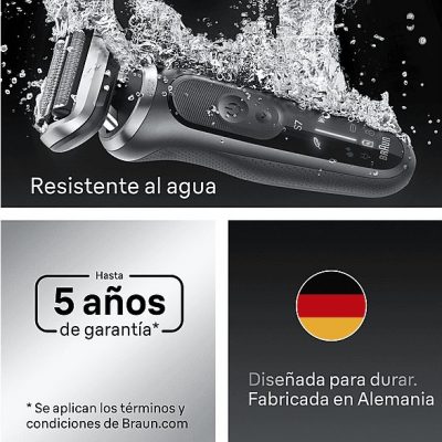 Afeitadora - Braun Afeitadora eléctrica Series 7 72-G1200S, 3 modos, 1 accesorio de precisión, 60 min autonomía, Afeitado en seco y en mojado, Gris
