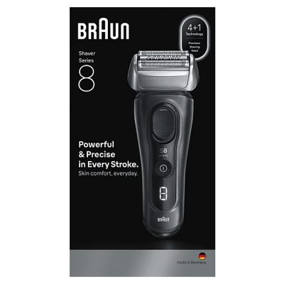 Afeitadora - Braun Afeitadora eléctrica Series 8 8603s, SensoAdapt, 60 min autonomía, Afeitado en seco y en mojado, Gris