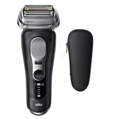 Afeitadora - Braun Afeitadora eléctrica Series 9 PRO+ 9600s, Pro SensoAdapt, 60 minutos autonomía, Afeitado en seco y en mojado, Negro