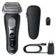 Afeitadora - Braun Afeitadora eléctrica Series 9 PRO+ 9600s, Pro SensoAdapt, 60 minutos autonomía, Afeitado en seco y en mojado, Negro