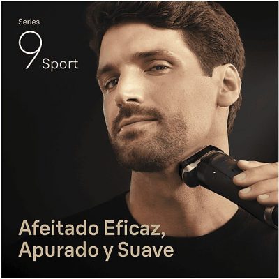 Afeitadora - Braun Afeitadora eléctrica Series 9 Sport CC, Chamartín de carga y limpieza SmartCare, Wet&Dry, Autonomía 60 min, Negra