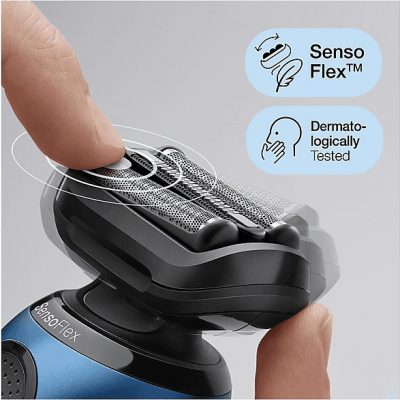 Afeitadora - BRAUN MAQUINA DE AFEITAR SERIES 6 AZUL BRAUN, 50 Min., Negro, Azul