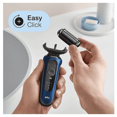 Afeitadora - BRAUN MAQUINA DE AFEITAR SERIES 6 AZUL BRAUN, 50 Min., Negro, Azul