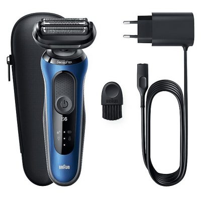 Afeitadora - BRAUN MAQUINA DE AFEITAR SERIES 6 AZUL BRAUN, 50 Min., Negro, Azul