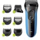 Afeitadora - BRAUN S3010BT, 45 min, Sistema de corte de triple acción., Negro