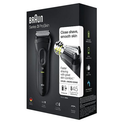 Afeitadora - BRAUN Series 3 3020, 1min, Negro