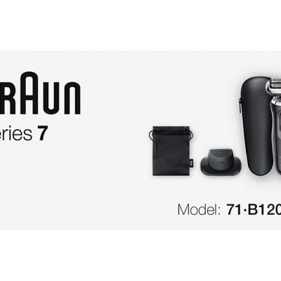 Afeitadora - Braun Series 7 71-B1200S, Afeitadora eléctrica de barba, Wet & Dry, Accesorio para corte de pelo, Azul