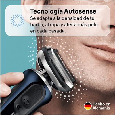 Afeitadora - Braun Series 7 71-B1200S, Afeitadora eléctrica de barba, Wet & Dry, Accesorio para corte de pelo, Azul