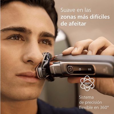 Afeitadora eléctrica - Philips i9000 X9002/10, SkinIQ IA, Levanta y Corta Triple Acción, Cabezal 360°, Uso Seco y Mojado, 50 min, Hydro SkinGlide
