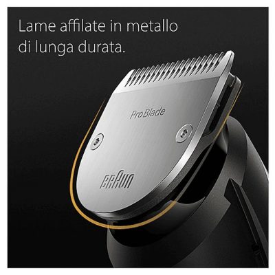 Afeitadora multifunción - BRAUN MGK7460;BRAUN, BarbaCuerpoOídoCabezalBigoteNariz accesorios, Negro