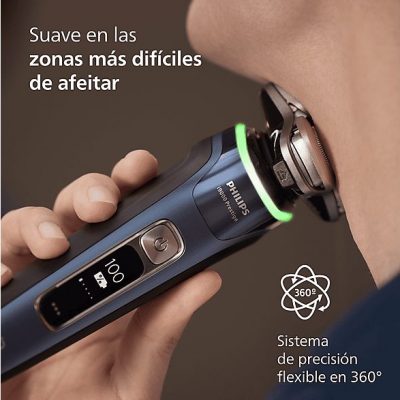Afeitadora - Philips i9000 Prestige XP9201/30, 60 min, Con tecnología SkinIQ, 5 modos de afeitado, Sensor IA de presión y control, App smartphone