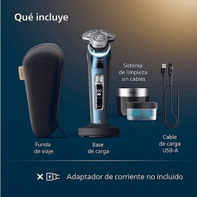 Afeitadora - Philips i9000 Prestige XP9201/30, 60 min, Con tecnología SkinIQ, 5 modos de afeitado, Sensor IA de presión y control, App smartphone