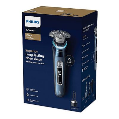 Afeitadora - Philips i9000 Prestige XP9201/30, 60 min, Con tecnología SkinIQ, 5 modos de afeitado, Sensor IA de presión y control, App smartphone