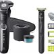 Afeitadora - PHILIPS S5898/79, 60 min, carga rápida, recortador de precisión, lavable, afeitado en seco, afeitado en húmedo, Cromo
