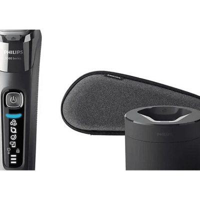 Afeitadora - PHILIPS S8697/55, 50.0 min, carga rápida, recortador de precisión, lavable, afeitado en seco, afeitado en húmedo, Cromo