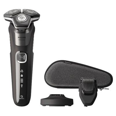 Afeitadora - PHILIPS SHAVER Series 5000 S5886/38, 60 Min., Cortador de relieves, Negro, Marrón