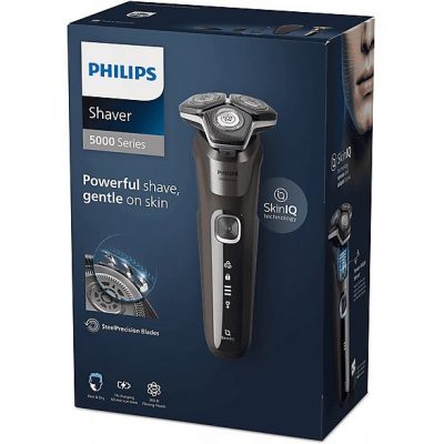 Afeitadora - PHILIPS SHAVER Series 5000 S5886/38, 60 Min., Cortador de relieves, Negro, Marrón