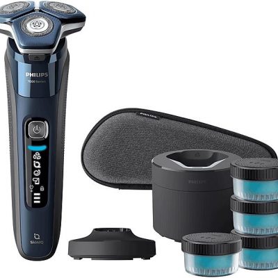 Afeitadora - PHILIPS SHAVER Series 7000 S7885/63, 60 Min., 3D contour, Cortador de relieves, Azul