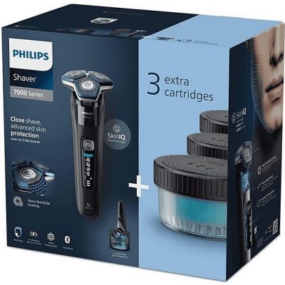 Afeitadora - PHILIPS SHAVER Series 7000 S7886/63, 60 Min., Cortador de relieves, Negro