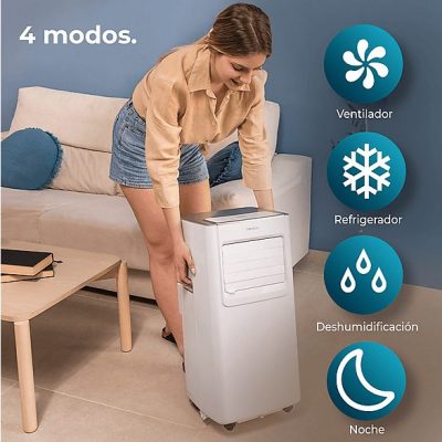 Aire acondicionado portátil - CECOTEC 08170, 7000 fg/h, 2 velocidades, 20 m², 65 dB(A), Blanco