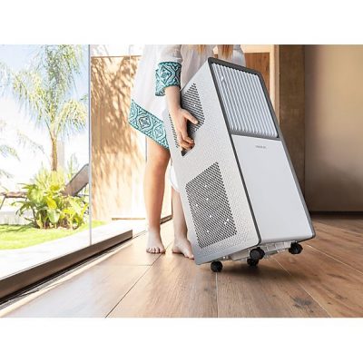 Aire acondicionado portátil - Cecotec ForceClima 12650 Style Heating, 3000 fg/h, 23 m², 5 modos, Deshumidificador, Bomba de calor, Mando, White