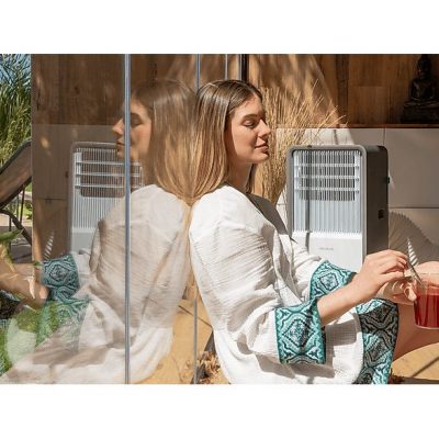 Aire acondicionado portátil - Cecotec ForceClima 12650 Style Heating, 3000 fg/h, 23 m², 5 modos, Deshumidificador, Bomba de calor, Mando, White
