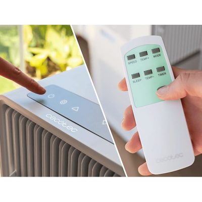 Aire acondicionado portátil - Cecotec ForceClima 12650 Style Heating, 3000 fg/h, 23 m², 5 modos, Deshumidificador, Bomba de calor, Mando, White