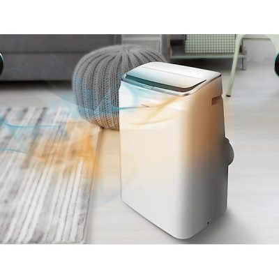 Aire acondicionado portátil - Cecotec ForceClima 12800 Soundless Heating Connected, 3024 fg/h, Bomba de calor, 5 modos, 3 veloc, Mando, Wi-Fi, Blanco