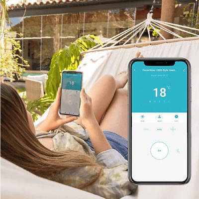 Aire acondicionado portátil - CECOTEC ForceClima 12850 Style Heating Connected, 12000 fg/h, 2 velocidades, 120 m², Multicolor