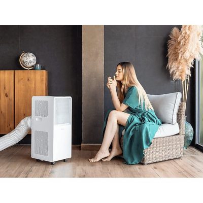 Aire acondicionado portátil - Cecotec ForceClima 7150 Style, 1750 fg/h, 2 velocidades, 20 m², 4 modos, Deshumidificador, Mando a distancia, Blanco