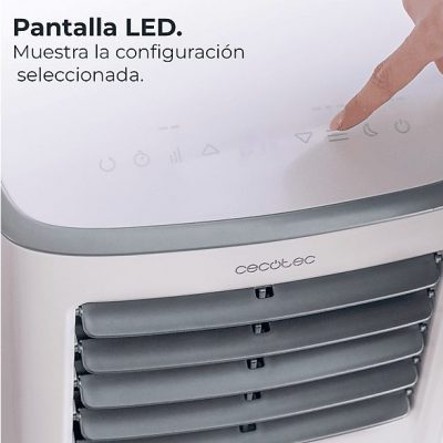 Aire acondicionado portátil - CECOTEC ForceClima 7400 Soundless Touch, 7000 fg/h, 2 velocidades, 15 m², 65 dB(A), Multicolor