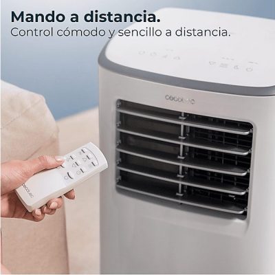Aire acondicionado portátil - CECOTEC ForceClima 7400 Soundless Touch, 7000 fg/h, 2 velocidades, 15 m², 65 dB(A), Multicolor