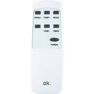Aire acondicionado portátil - ok. OAC 12024 W ES, 3010 fg/h, 2 velocidades, 20 m², 65 dB(A), LCD Display, Deshumidificador, Blanco