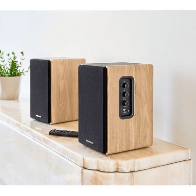 Altavoces de estantería - THOMSON WS902DUO, 150 W, Bluetooth, Madera / Negro