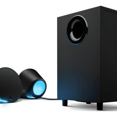 Altavoces gaming - Logitech G560, Bluetooth, RGB Lightsync, Sistema de altavoces 2.1, 240V, Control de graves, Personalizable, Negro