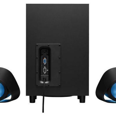 Altavoces gaming - Logitech G560, Bluetooth, RGB Lightsync, Sistema de altavoces 2.1, 240V, Control de graves, Personalizable, Negro
