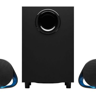 Altavoces gaming - Logitech G560, Bluetooth, RGB Lightsync, Sistema de altavoces 2.1, 240V, Control de graves, Personalizable, Negro