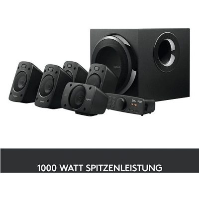 Altavoces para PC - LOGITECH 980-000468, 5 x 67 W + 165 W, 5.1 canales, Negro
