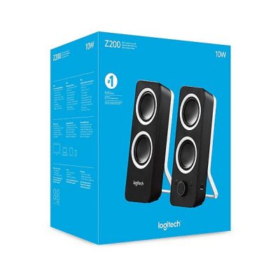 Altavoces para PC - LOGITECH Z200, 2.0 canales, Negro