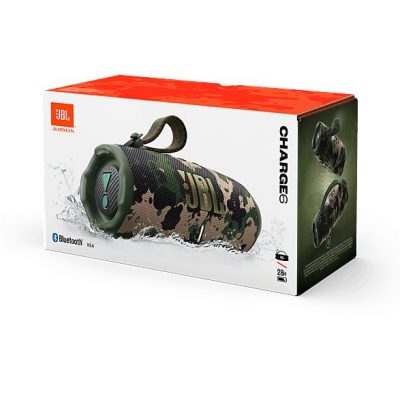 Altavoz bluetooth - JBL Charge 6, 45 W, Bluetooth, Hasta 24 horas + 4 horas con Playtime Boost, Resistente a golpes, agua y polvo, Squad